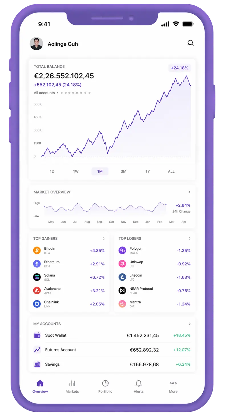 Application mobile pour gérer vos investissements